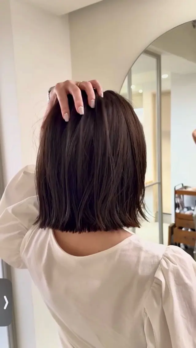 ミディアム カラー カット ヘアカラー トリートメント Kasumi | くすみブラウン×渋谷のヘアスタイル