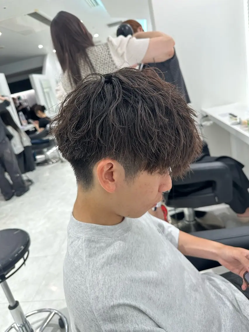 ショート パーマ メンズ カット パーマ 🐺韓国風メンズ特化 あさひ🐺のヘアスタイル