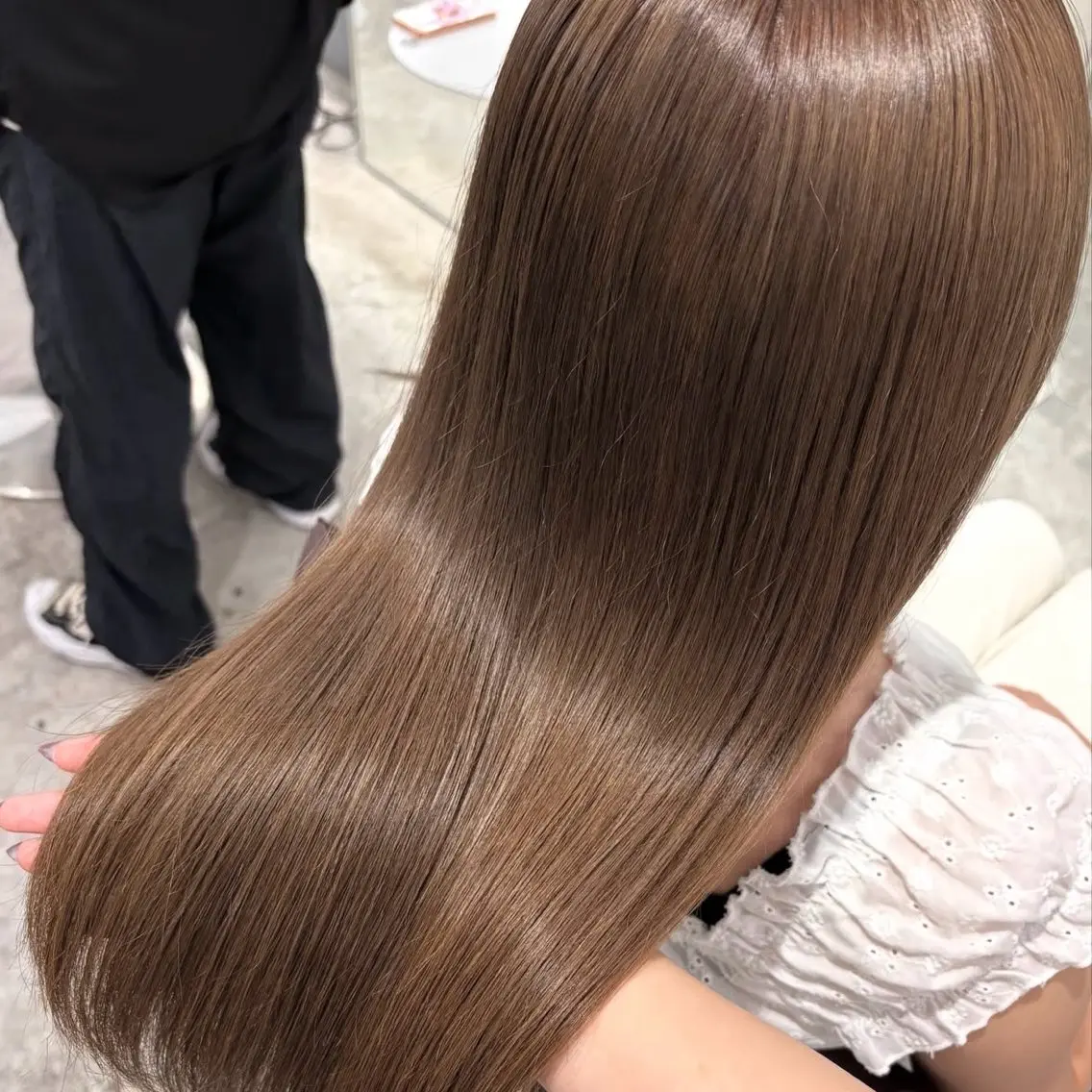 ミディアム ヘアカラー fev ririのヘアスタイル