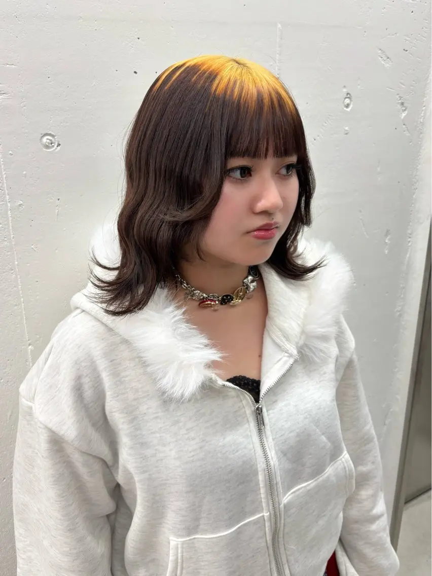 ミディアム カラー 抜きっぱなしブロンド 🫧‪Ameri🫧 Emma ecoleのヘアスタイル