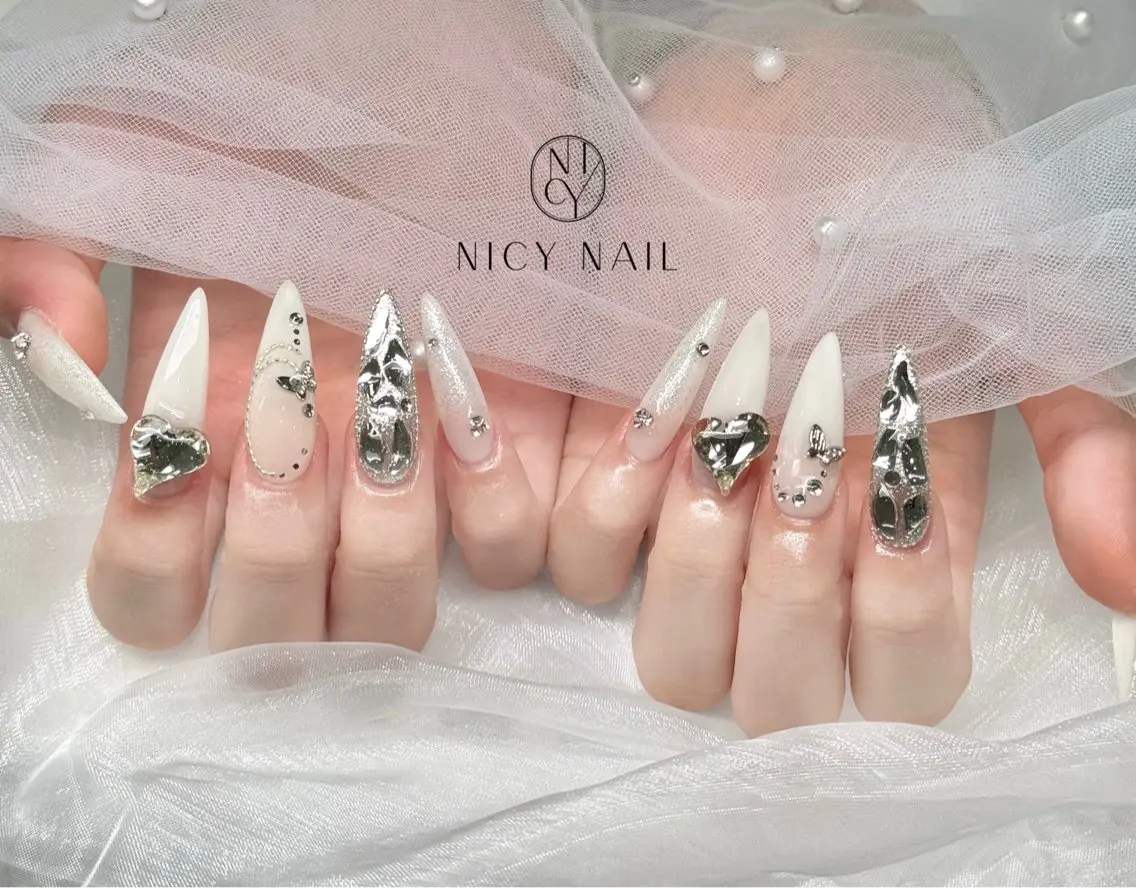 ネイル アートネイル オーロラネイル ブルー チークネイル フットネイル ハンドネイル NICY NAIL 池袋のネイルデザイン