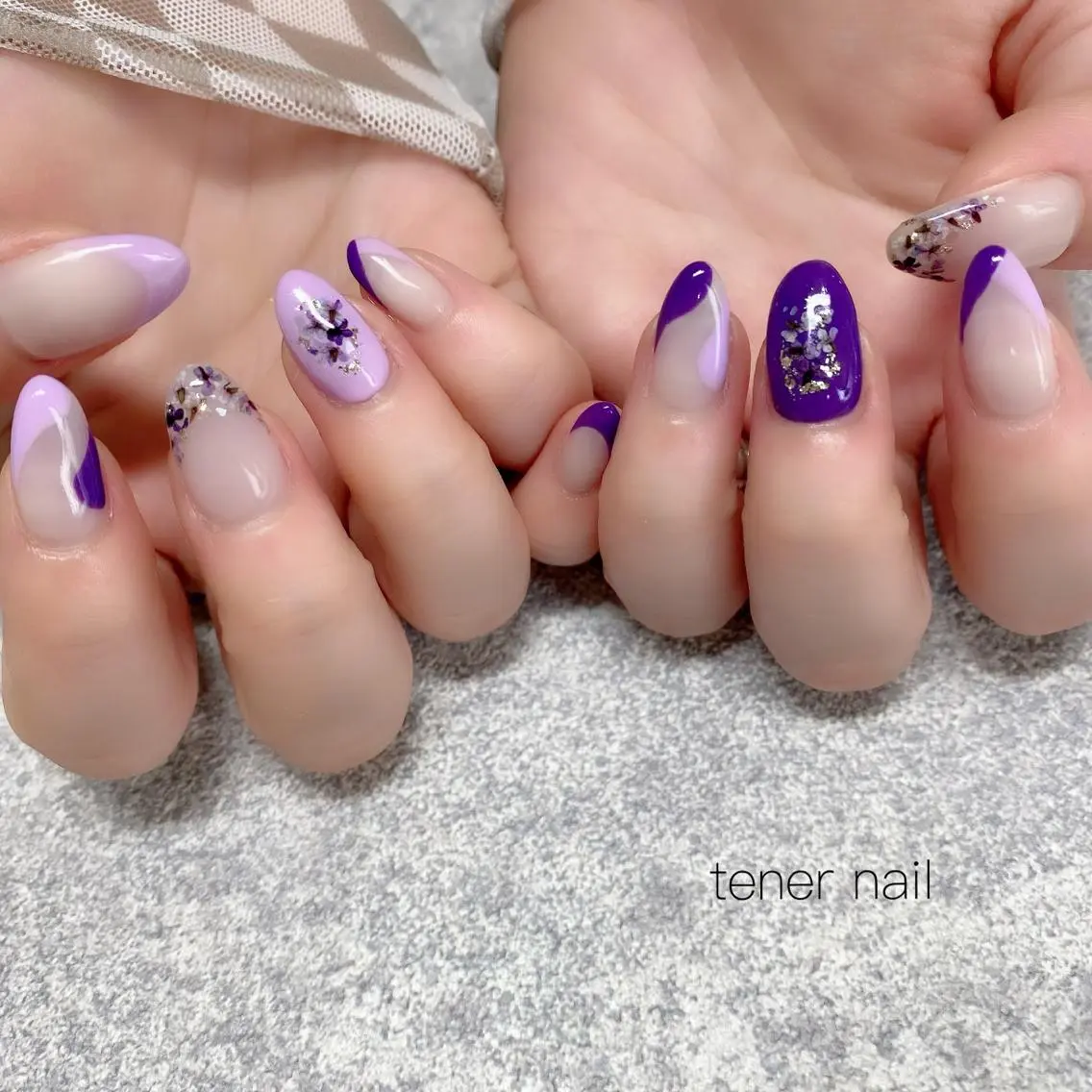 ネイル パープル テネルネイル tener nailのネイルデザイン