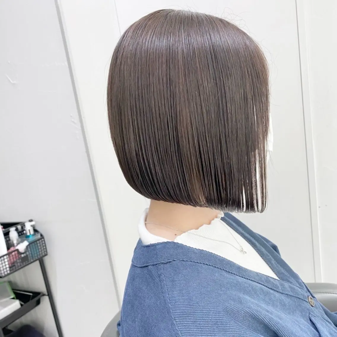 ショート 前下がりボブ ショートボブ ボブ 似合わせカット ショートヘア カット トリートメント ボブ×艶髪| 艶カラー🩶石橋怜大のヘアスタイル