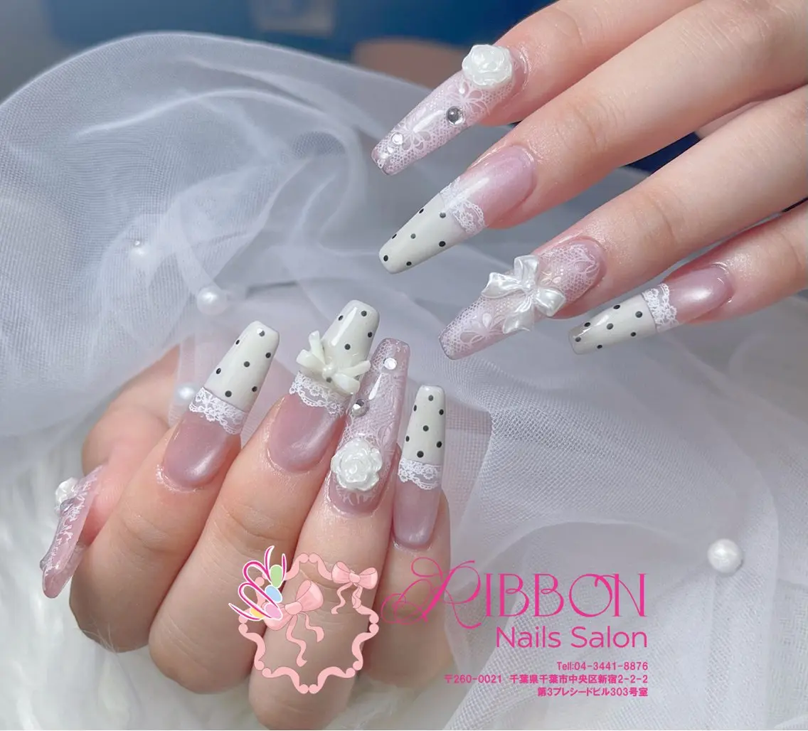 ネイル フットネイル フレンチネイル ジェルネイル マグネットネイル 持ち込み ハンドネイル Ribbonnail salonのネイルデザイン