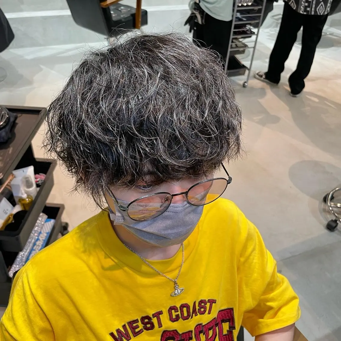 パーマ メンズ メンズパーマ 波巻きパーマ カット パーマ SALOWIN熊本 YUTOのヘアスタイル