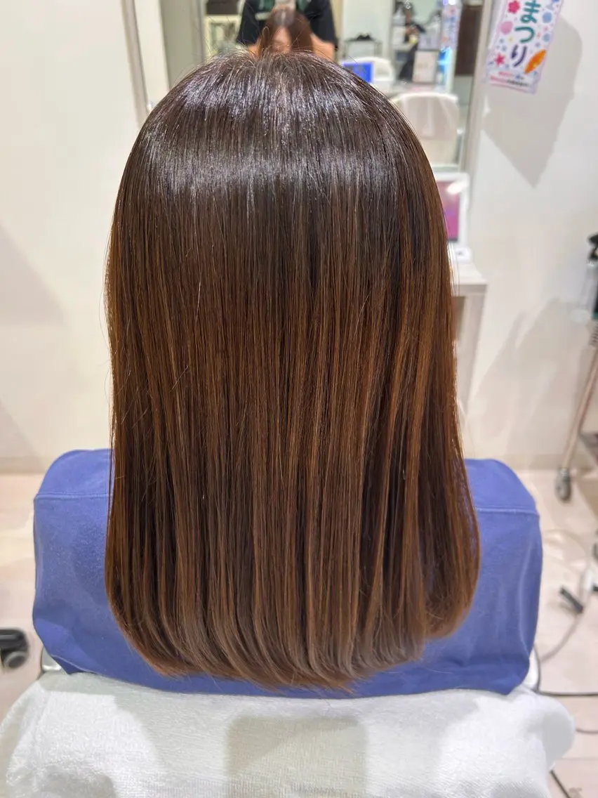 ミディアム 福島 楓のヘアスタイル