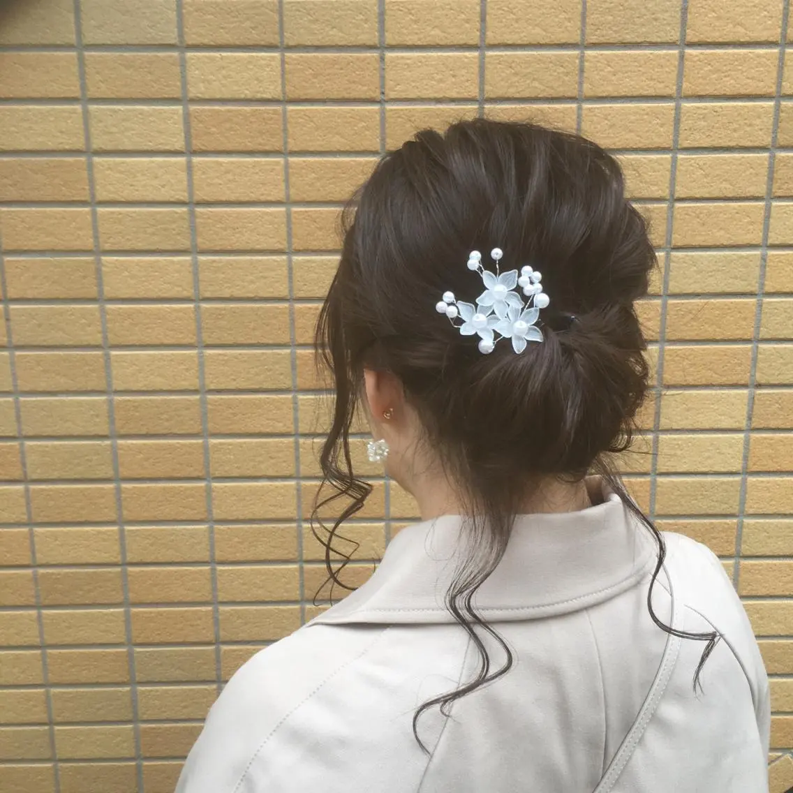セミロング ヘアアレンジ ヘアセット しのはら まどかのヘアスタイル
