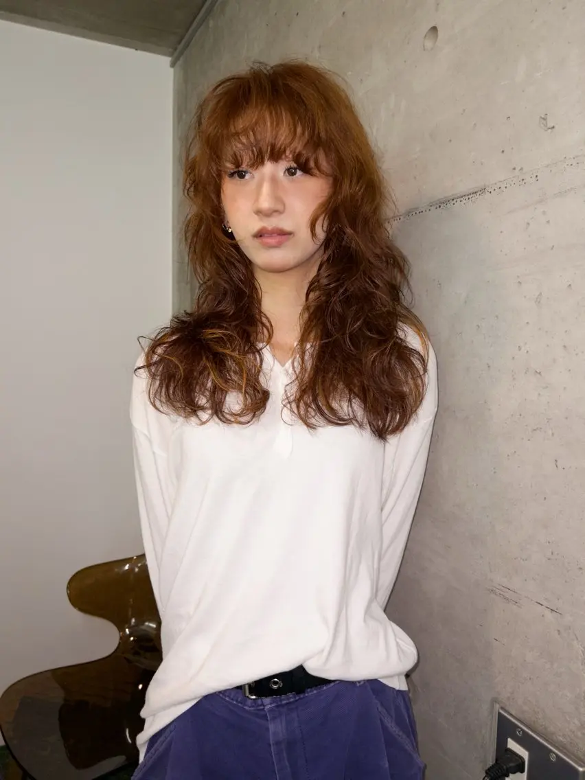 ロング パーマ ヘアカラー nene 暖色/艶感カラー🥯のヘアスタイル
