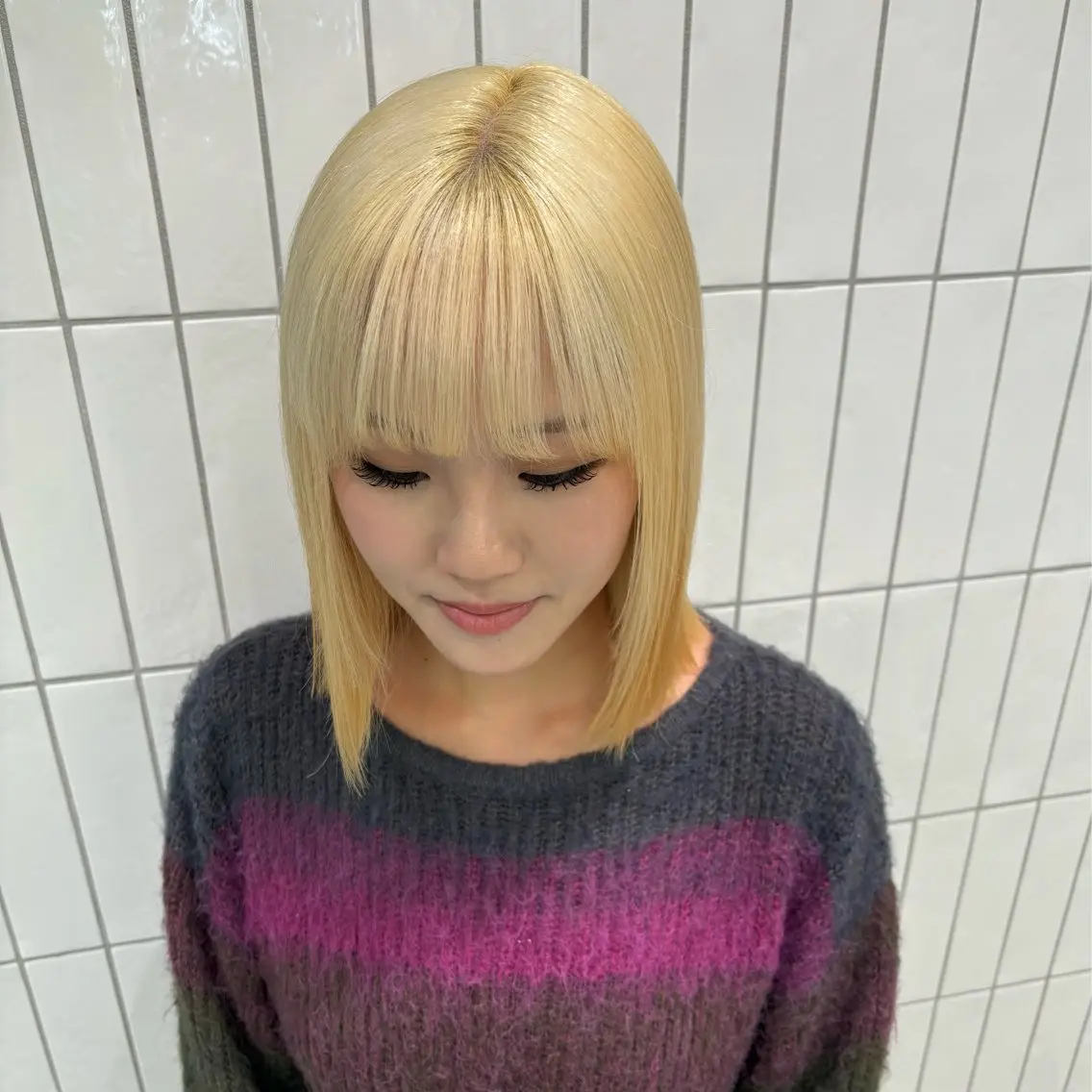 ショート カラー ブリーチ ブロンド 🎀レイヤー/ カラー🐕🦺anのヘアスタイル