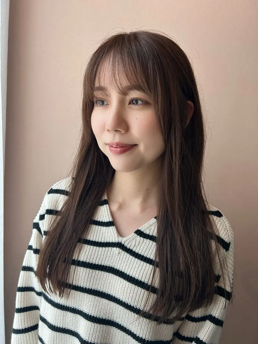ロング カラー ベージュカラー hubhair レイヤー/透明感のヘアスタイル
