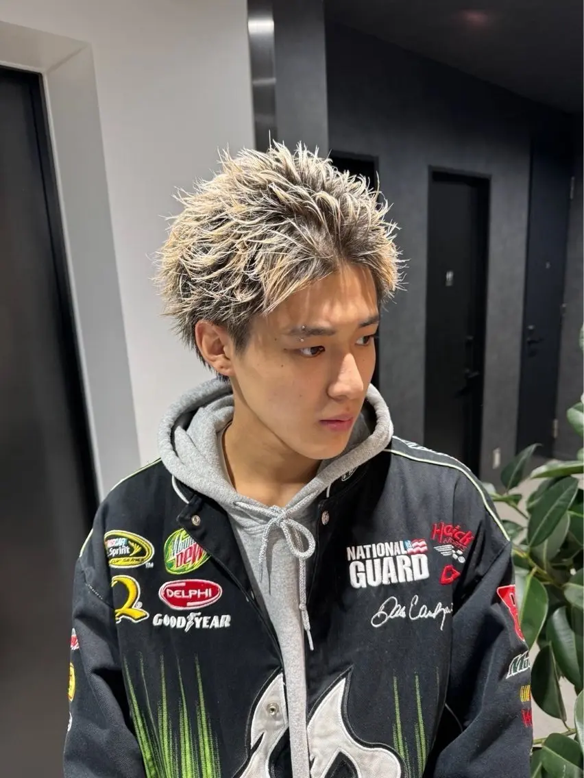 メンズカット＋⚡️ブリーチありなし選べるダブルカラー⚡️の写真