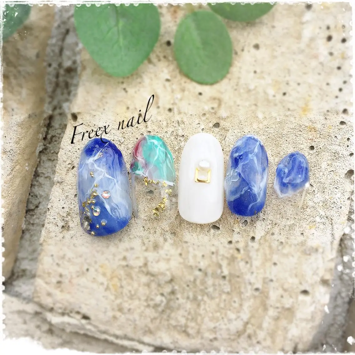 ネイル 大理石ネイル(マーブル) freex nail /ニュアンス/個性派のネイルデザイン