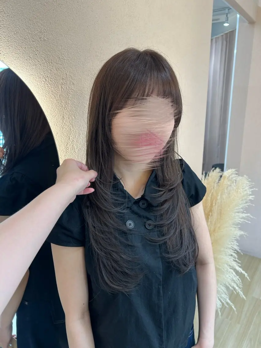 ロング カット ヘアカラー トリートメント レイヤー/透明感 🌷油科あい🌷のヘアスタイル