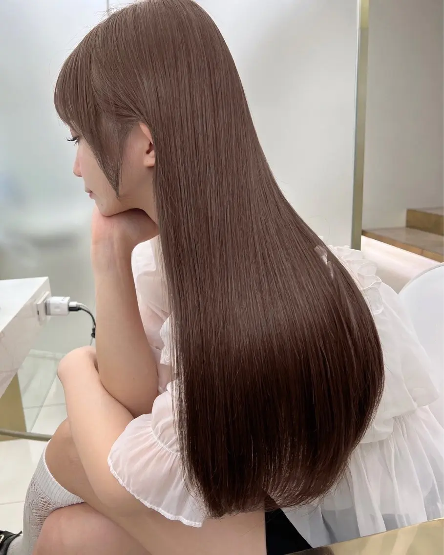 ロング 縮毛矯正 透明感カラー/ 髪質改善/kuroのヘアスタイル