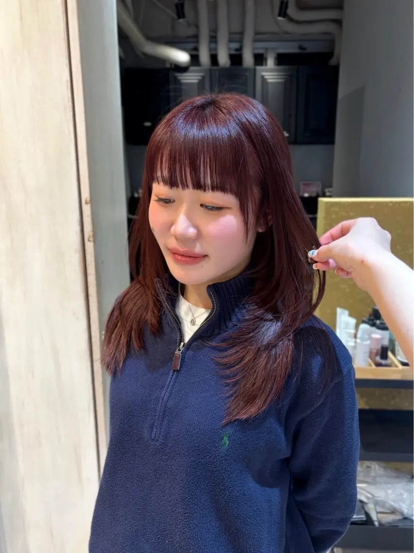 セミロング カラー カット レイヤー/nail COCOROのヘアスタイル