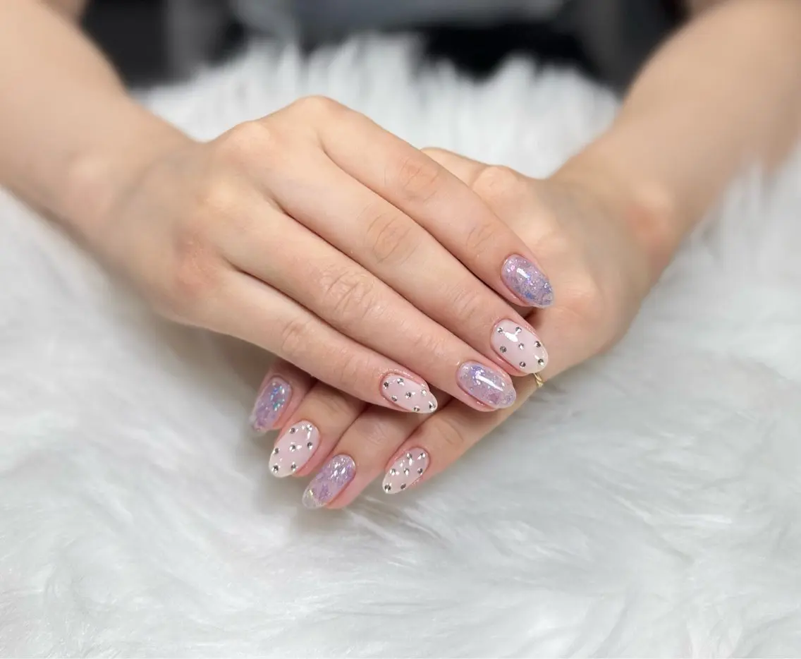 ネイル オーロラネイル チークネイル フットネイル フレンチネイル ジェルネイル ハンドネイル Nichi Nailsのネイルデザイン