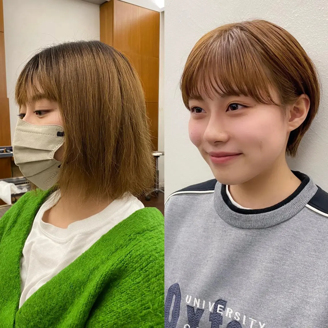 ショート カラー 似合わせレイヤー/ ケアパーマ/高倉のヘアスタイル