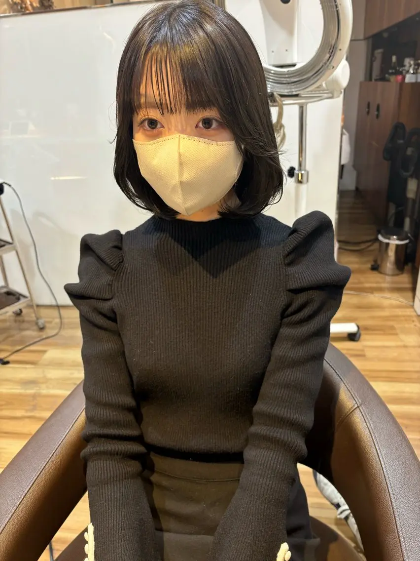 ショート カラー オリーブカラー ボブ カット ヘアカラー レイヤーカット /髪質改善/千葉怜寿のヘアスタイル