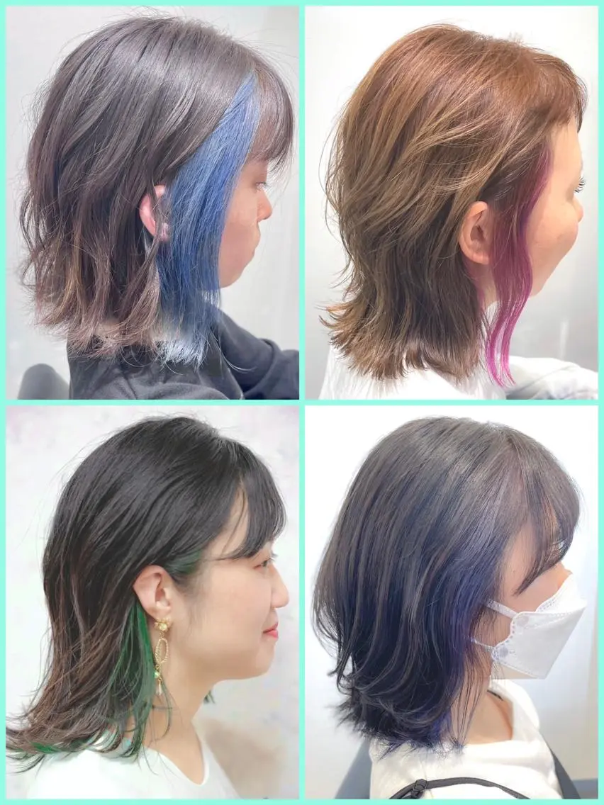 🌈 洒落感UPイヤリングカラー🌈ダメージレス1ブリーチイヤリングカラー+イルミナカラー+トリートメントの写真