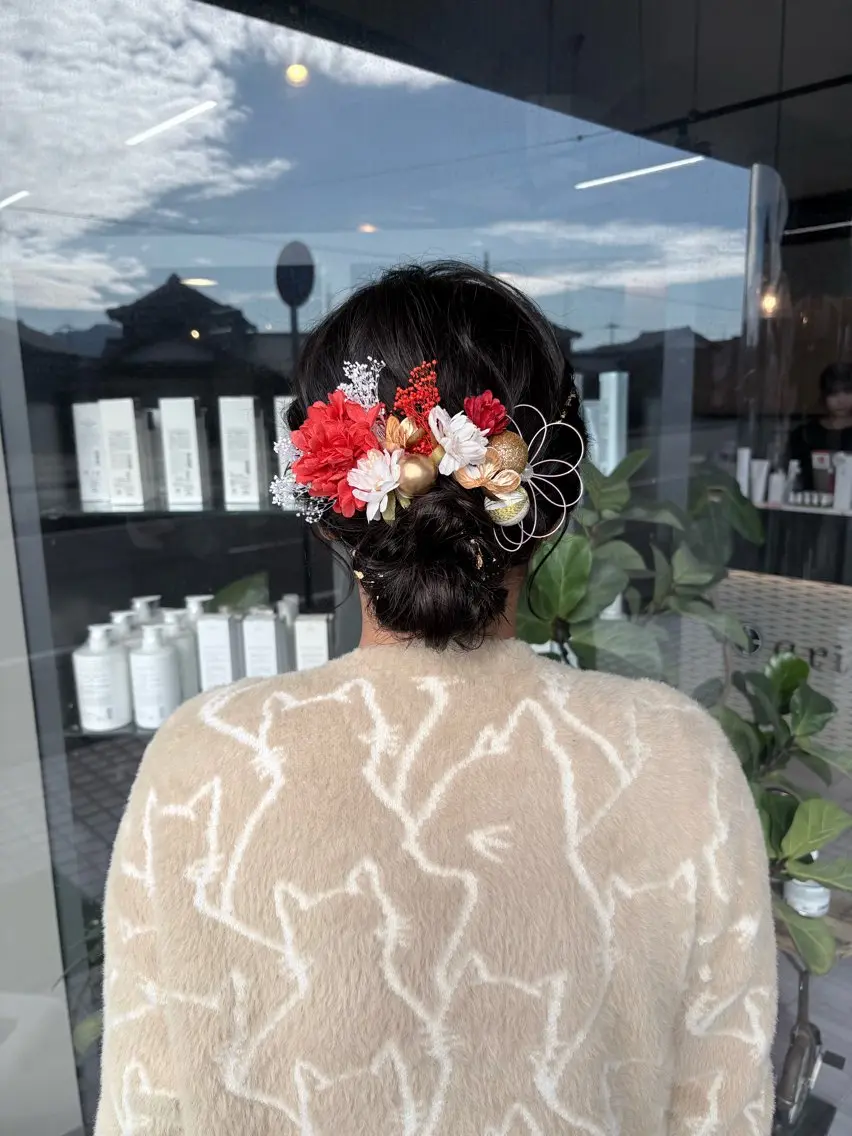 ロング お団子ヘア ヘアセット arika さやのマツエク・マツパデザイン
