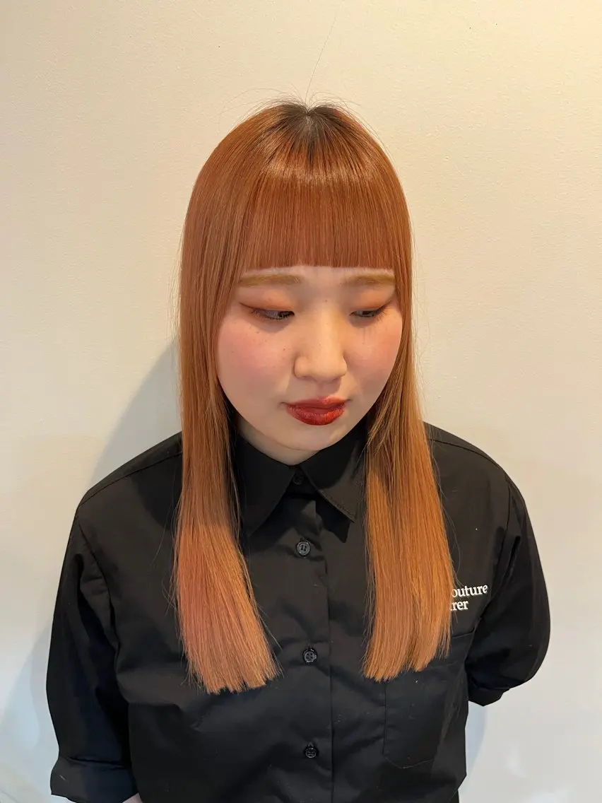 ロング オン眉 今在家 玲【自然な 縮毛矯正/メンズ】のヘアスタイル