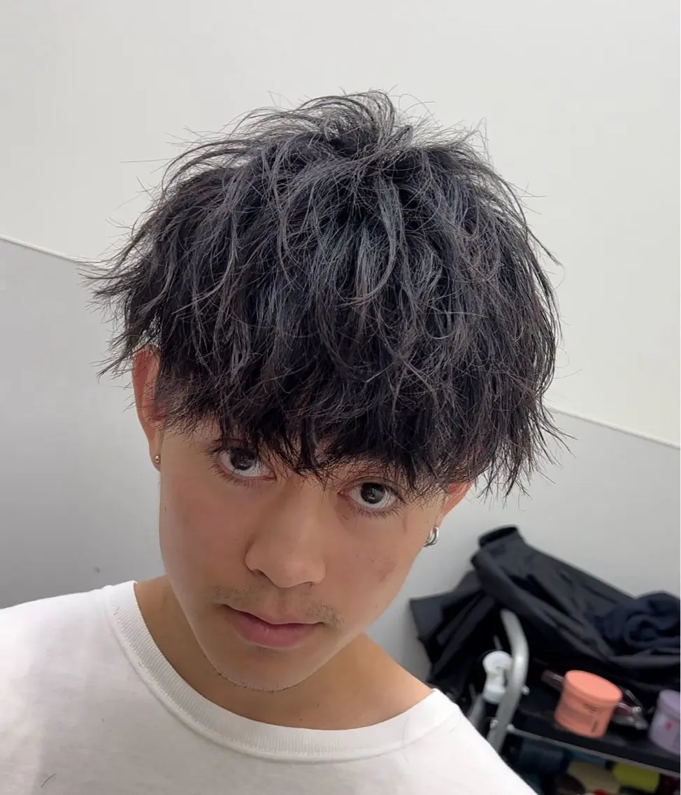 ショート メンズ メンズパーマ 無料カットモデル募集 ✨鵜澤　佑気のヘアスタイル