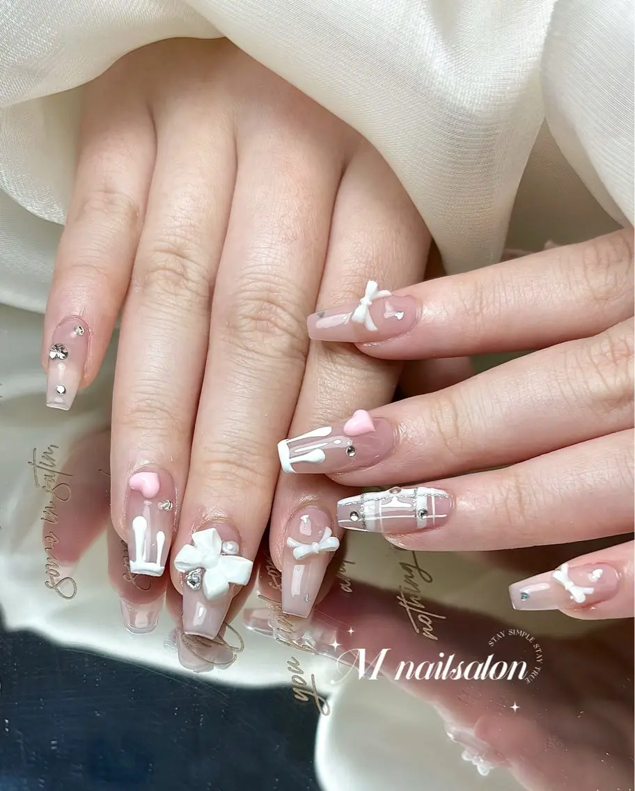 ネイル ハンドネイル M🌷nail 長さだし専門店のネイルデザイン