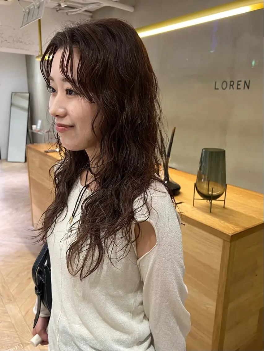 ロング 似合わせレイヤー ＆縮毛矯正のヘアスタイル