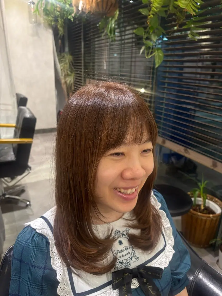 ロング 韓国風ヘア レイヤーカット 馬場 彩のヘアスタイル