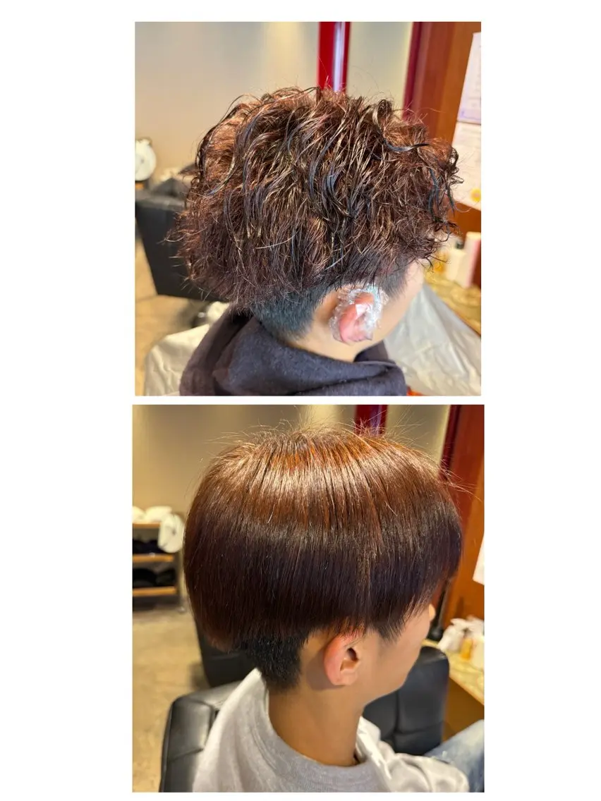 【癖毛改善✨】カット+縮毛矯正+トリートメントの写真