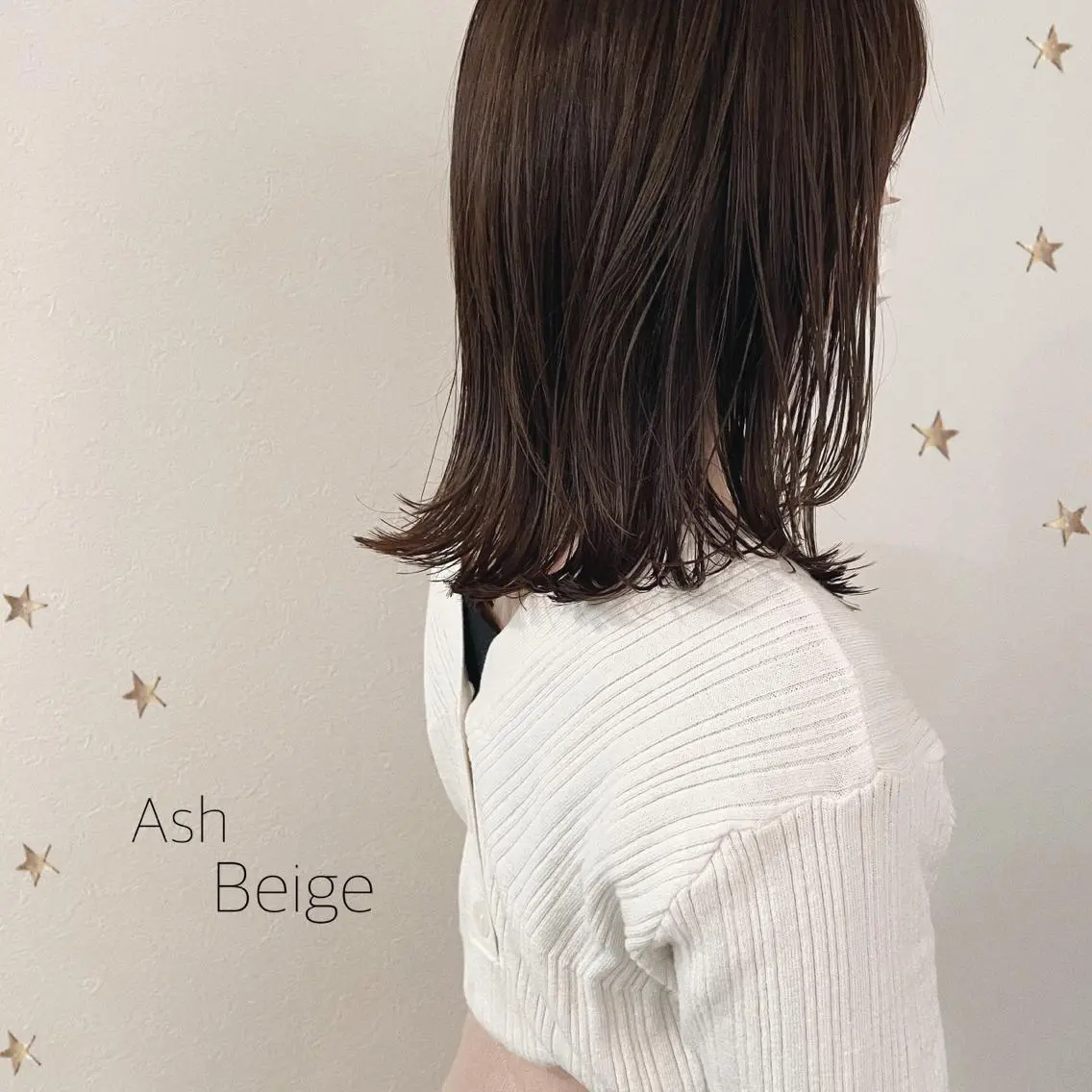 ミディアム カラー カット ヘアカラー 市川 千夏のヘアスタイル