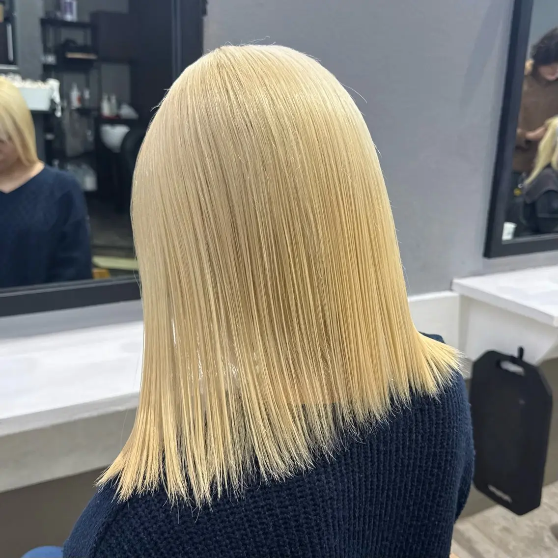 カラー ベージュカラー ブリーチ ブロンド デザインカラー グレージュ ヘアカラー トリートメント 天神/ケアブリーチ/ 髪質改善/上質艶髪のヘアスタイル