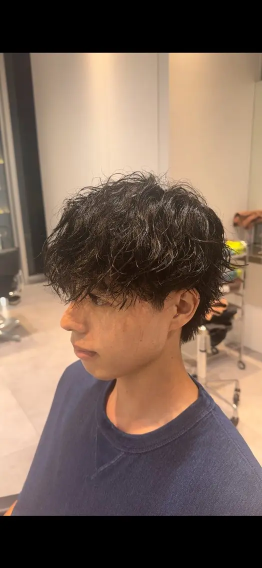 ショート パーマ メンズ メンズパーマ ツイストスパイラルパーマ スパイラルパーマ 似合わせパーマ🔥 河浪 大智のヘアスタイル