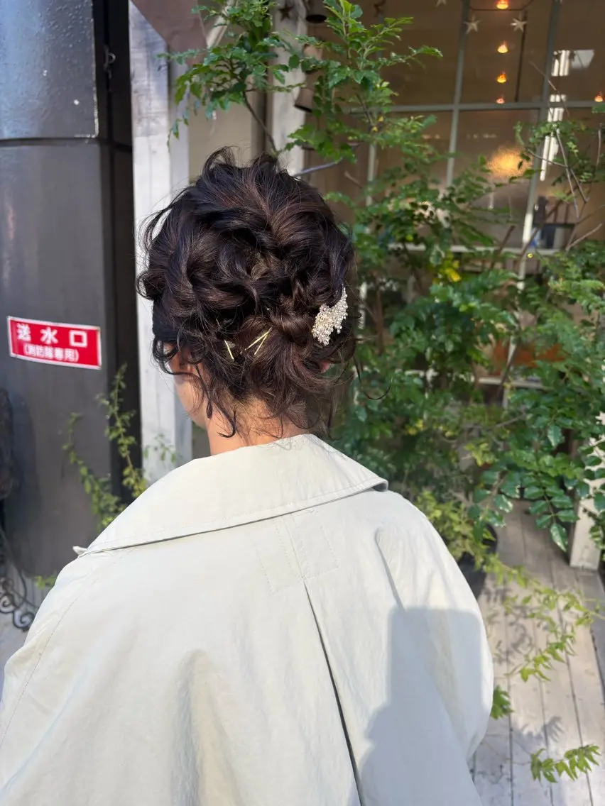 ショート ボブ ヘアセット 鈴木 奈波のヘアスタイル