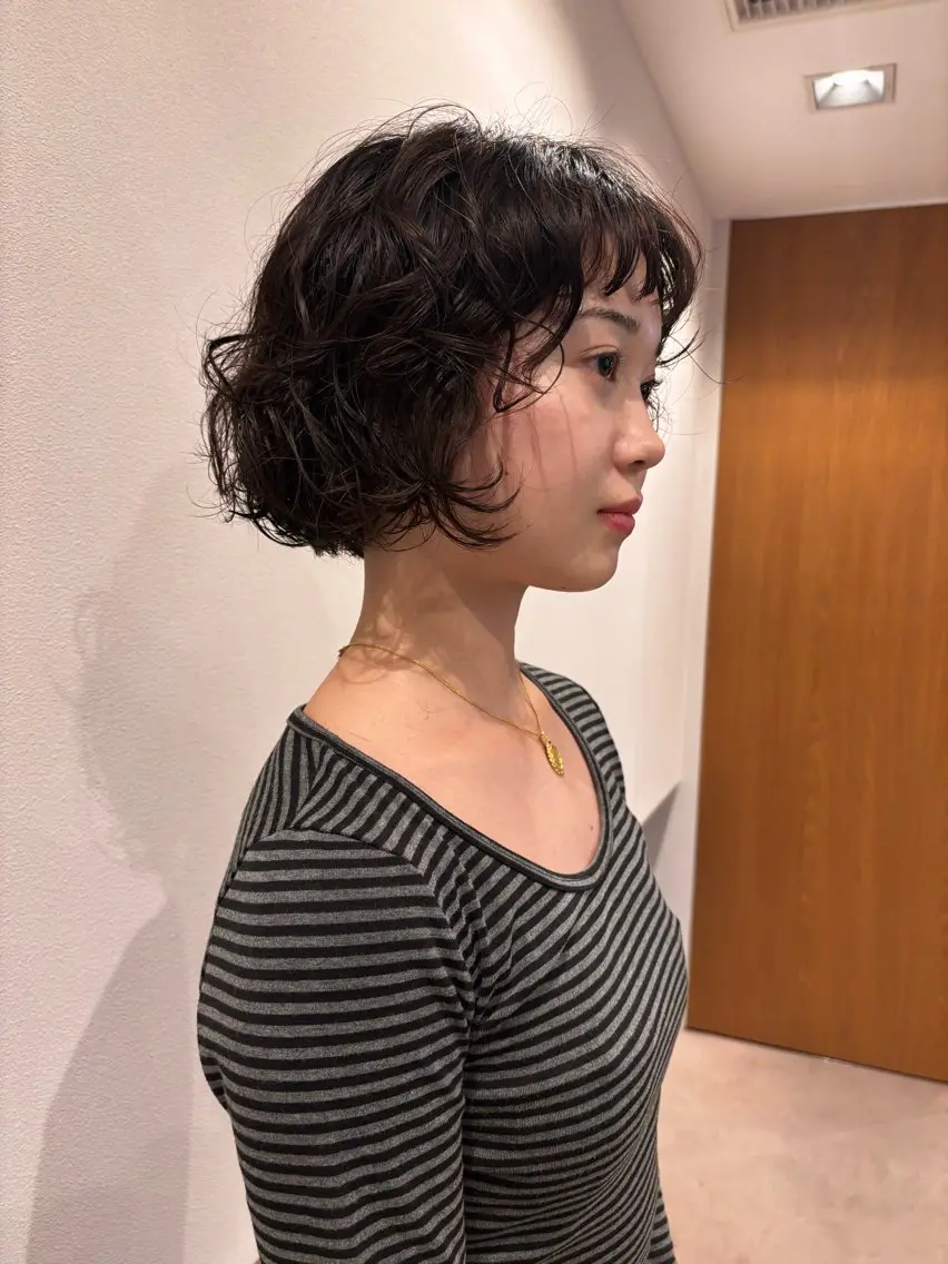 ショート パーマ オーガニックカラー/ 表参道/ルカのヘアスタイル