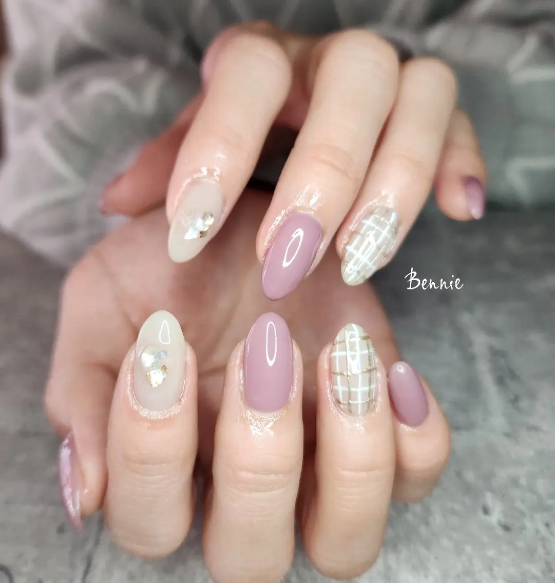 ネイル オフィスネイル ピンク ぷっくりネイル   BENNIEのネイルデザイン