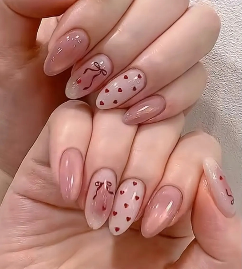 ネイル アートネイル フレンチネイル ジェルネイル キラキラネイル ニュアンスネイル ハンドネイル Ryu Nail NekoChanのネイルデザイン