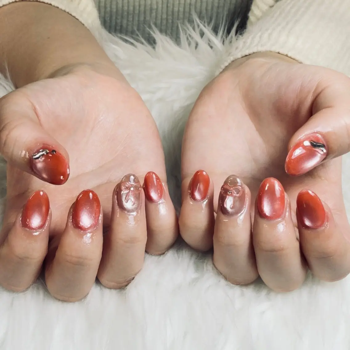 ネイル チークネイル フットネイル フレンチネイル グラデーション 韓国ネイル YUKI NAILのネイルデザイン