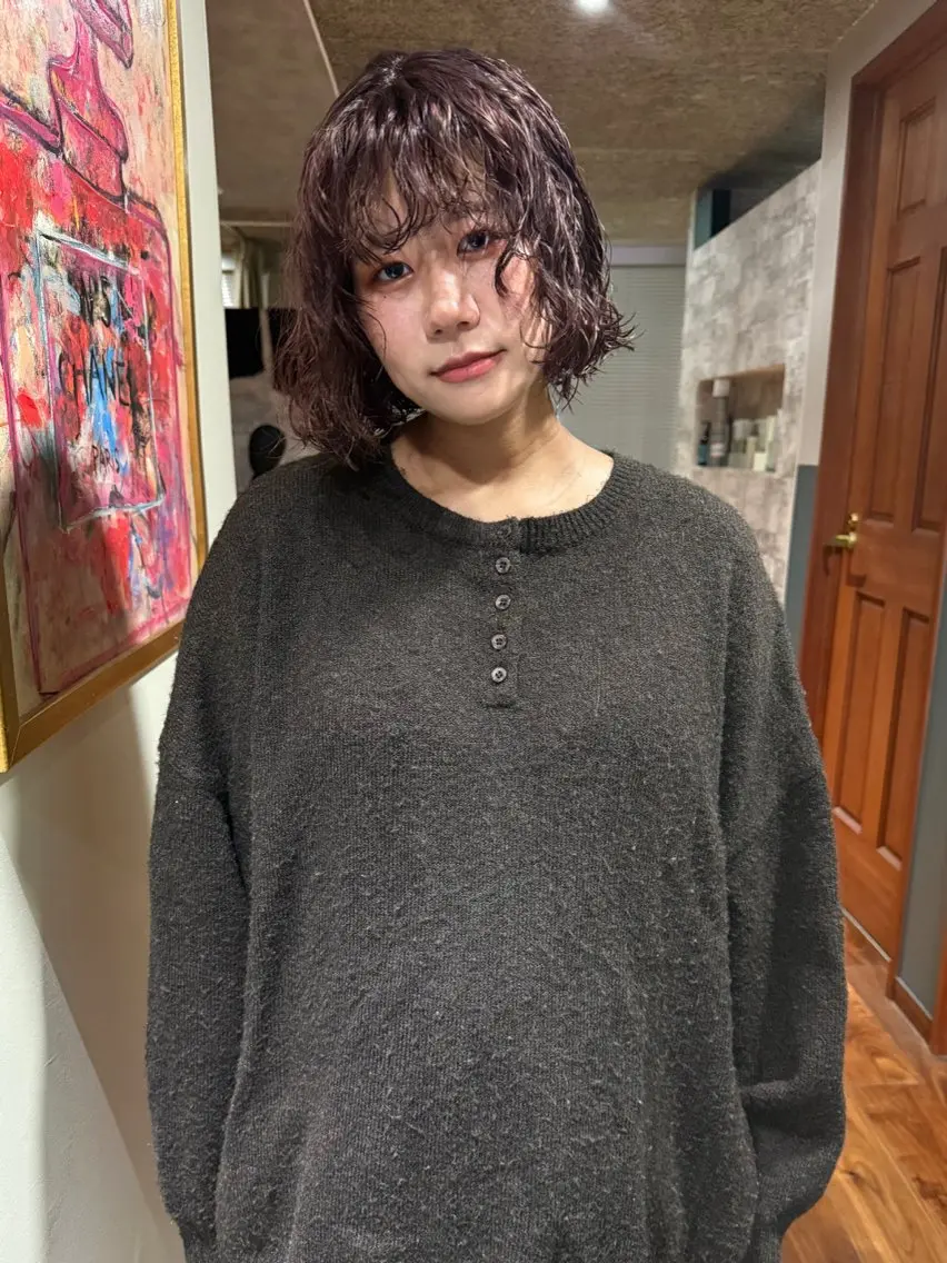 ショート カラー パーマ ブリーチ カット ヘアカラー パーマ トリートメント mai / linoah˚✧のヘアスタイル