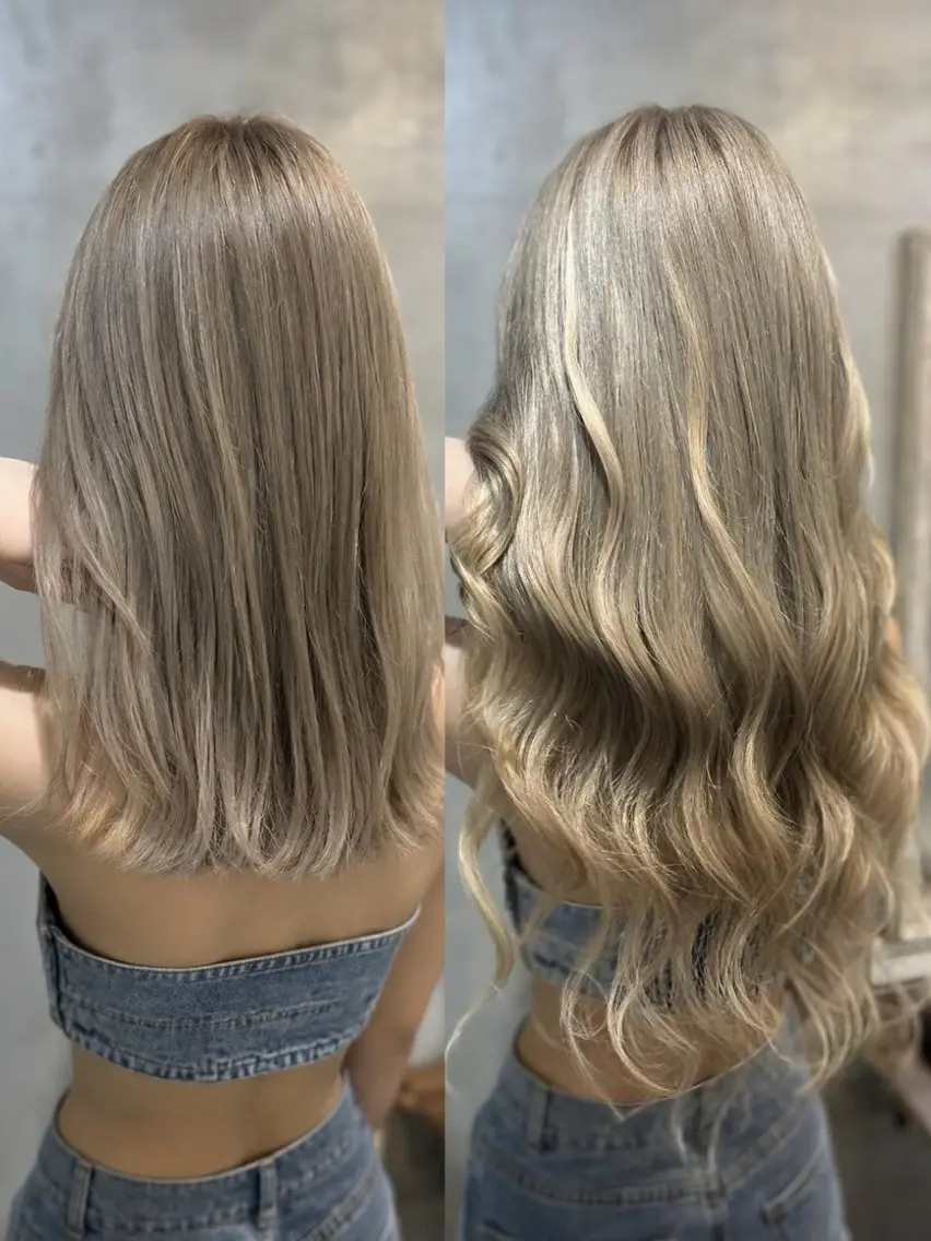 ロング カラー プルエクステ ブリーチ ダブルカラー エクステ ヘアカラー エクステ プルエクステ Ryoyaのヘアスタイル