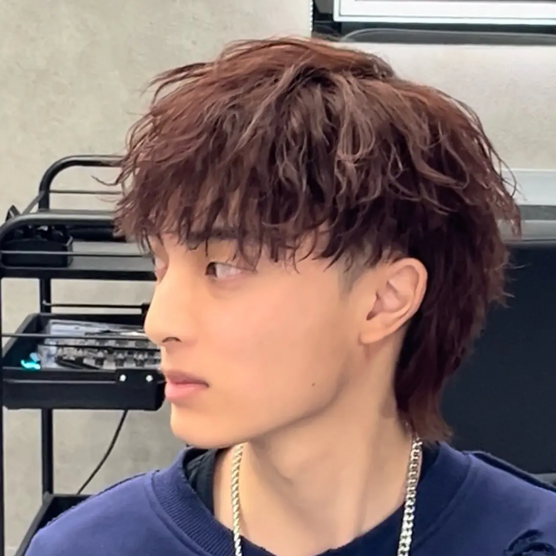 ショート カラー ヘアアレンジ メンズ ブラウンカラー レッドカラー レッドブラウン カット ヘアカラー ヘアセット 【札幌メンズ特化】 🔥RIKU🔥のヘアスタイル