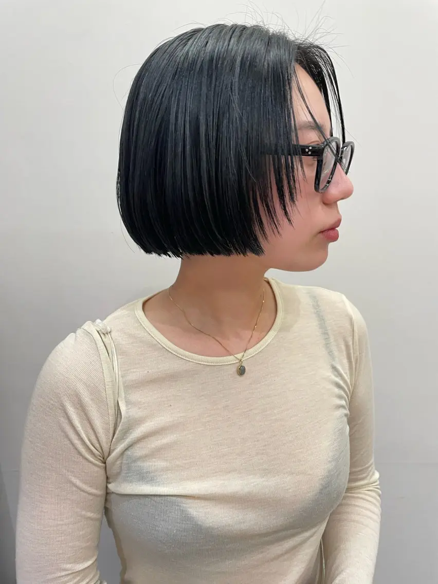 ミディアム カラー パーマ ヘアアレンジ メンズ ブルーカラー シルバー カット ヘアカラー トリートメント tatsumi/ボブ ウルフ/レイヤーのヘアスタイル