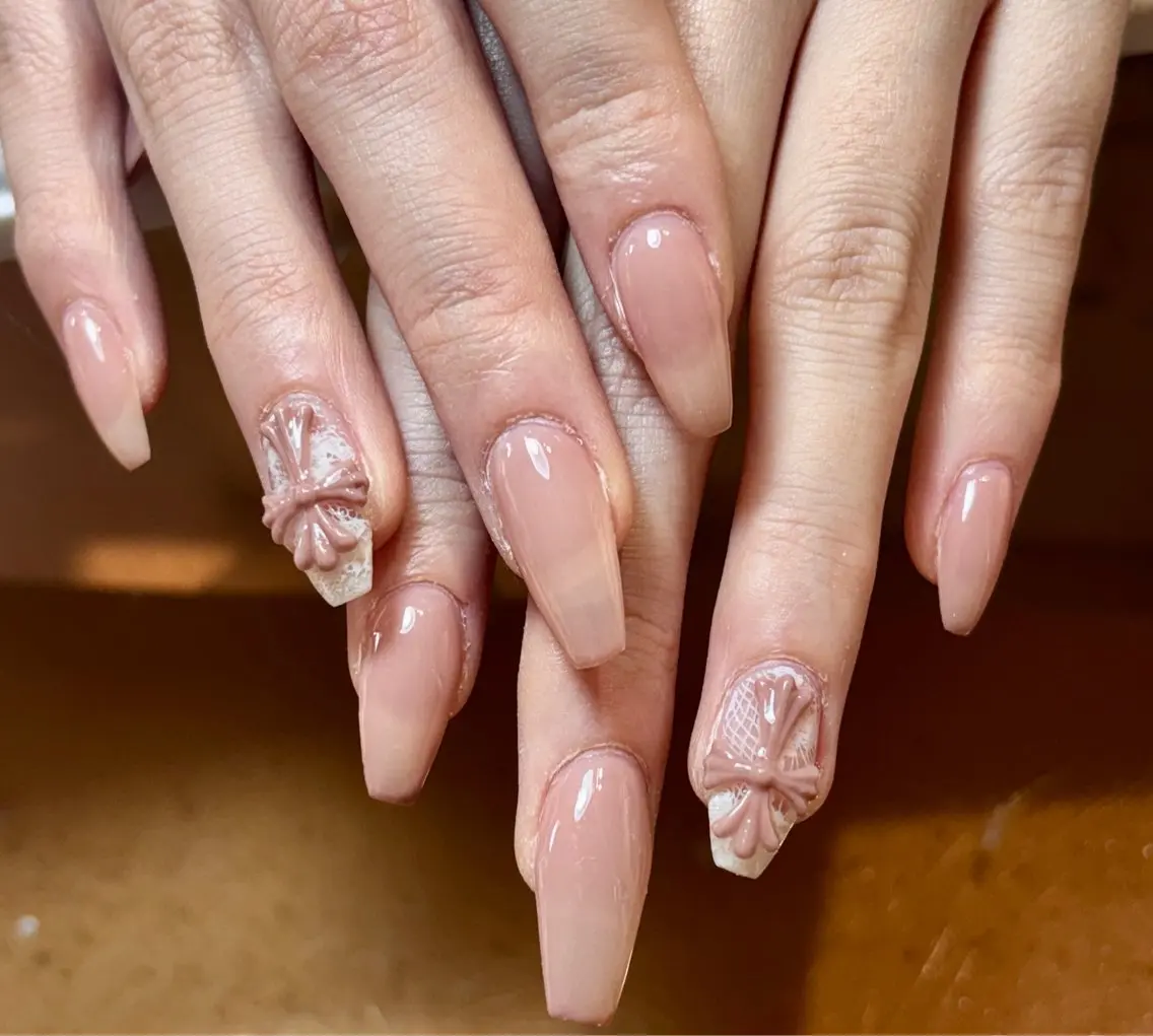 ネイル アートネイル オーロラネイル チークネイル 長さ出し フレンチネイル ハンドネイル ハンドケア Yumi Nail Seiのネイルデザイン