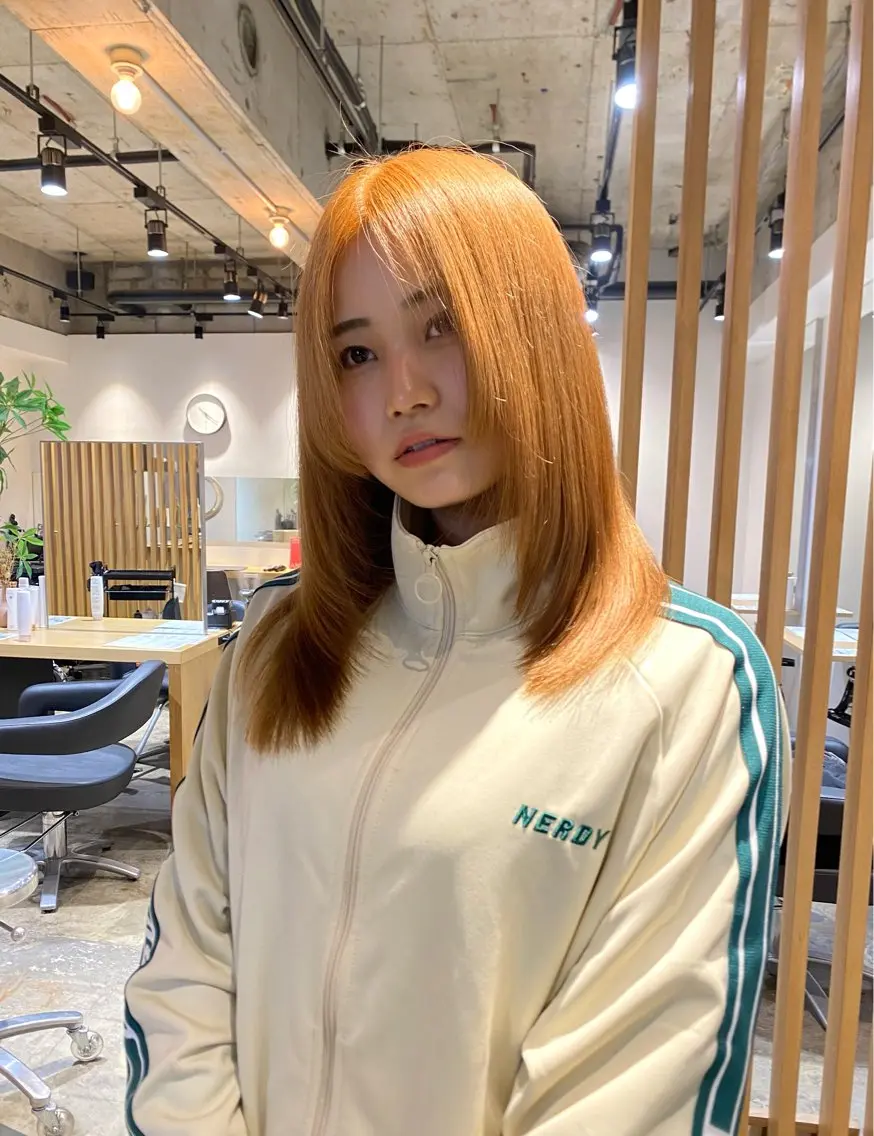 ロング カラー 顔周りカット 姫カット レイヤーカット カット ヘアカラー 💛似合わせカット カラー💛 amiのヘアスタイル