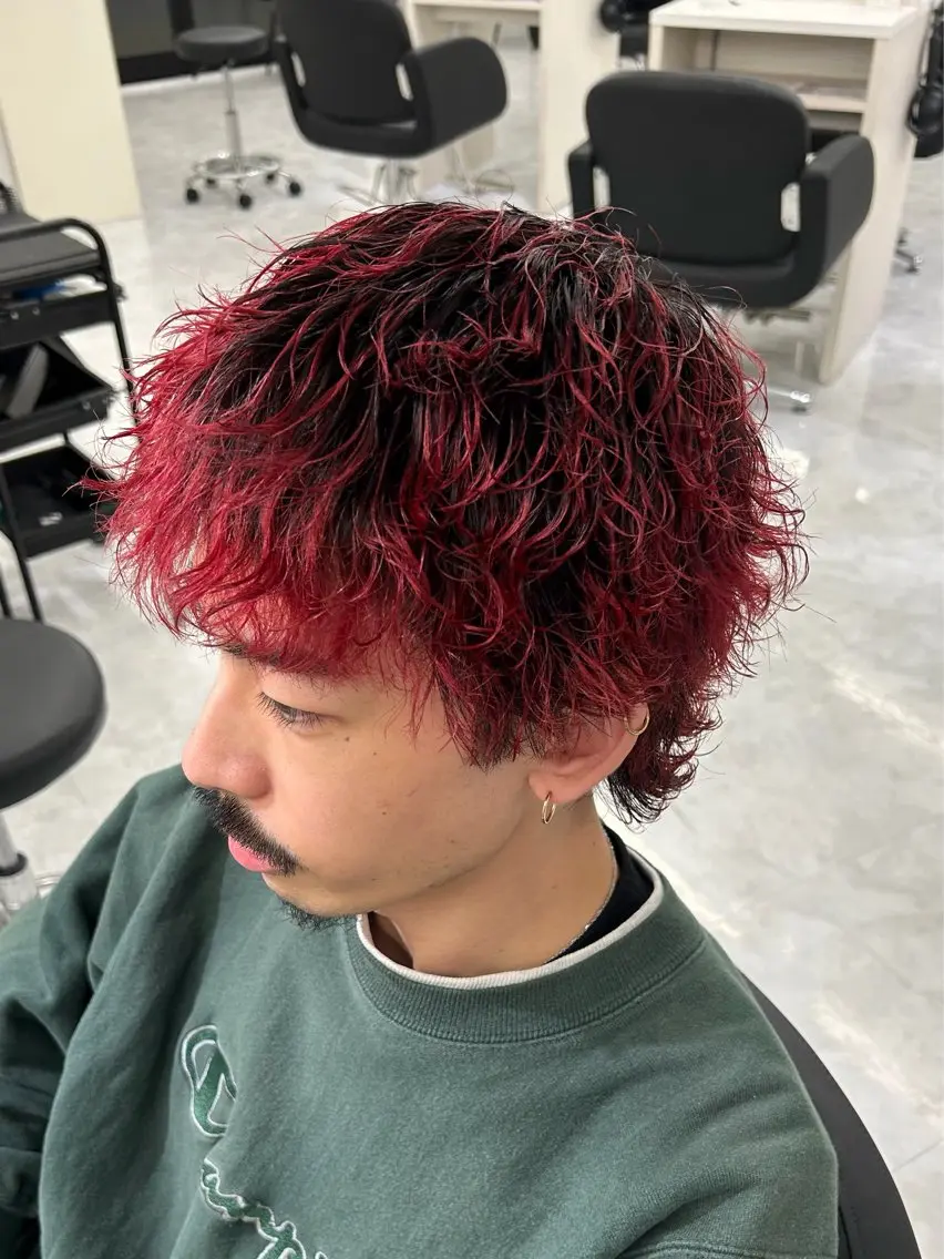 ショート カラー メンズ ヘアカラー 🎨古着✖️ ハイトーンYui🎨のヘアスタイル