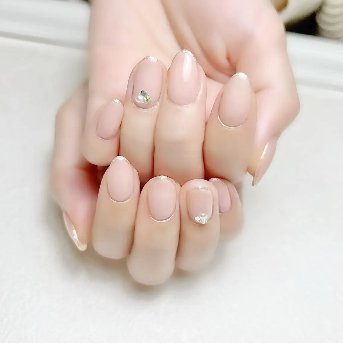 ネイル ラメ(グリッター) オフィスネイル ワンカラーネイル rouse nail RISATOのネイルデザイン