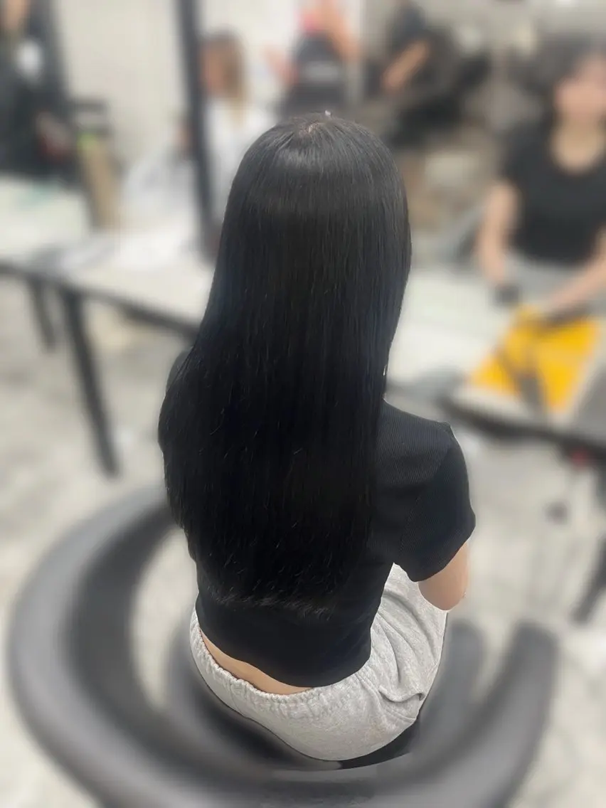 ロング カラー カット ヘアカラー トリートメント 🎀透明感カラー/ yuka🎀のヘアスタイル