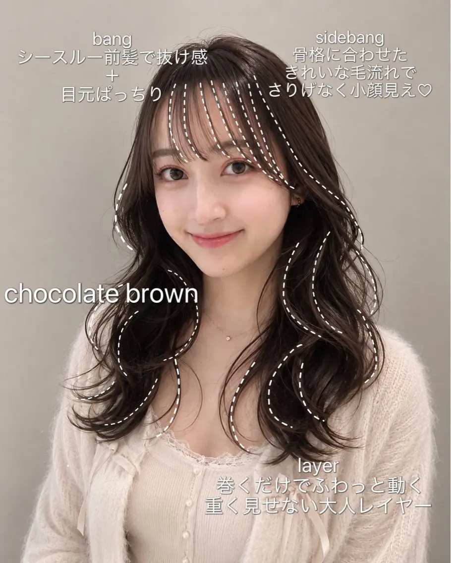 セミロング カット ヘアカラー トリートメント 中韓🇨🇳🇰🇷 トレンド&髪質改善のヘアスタイル
