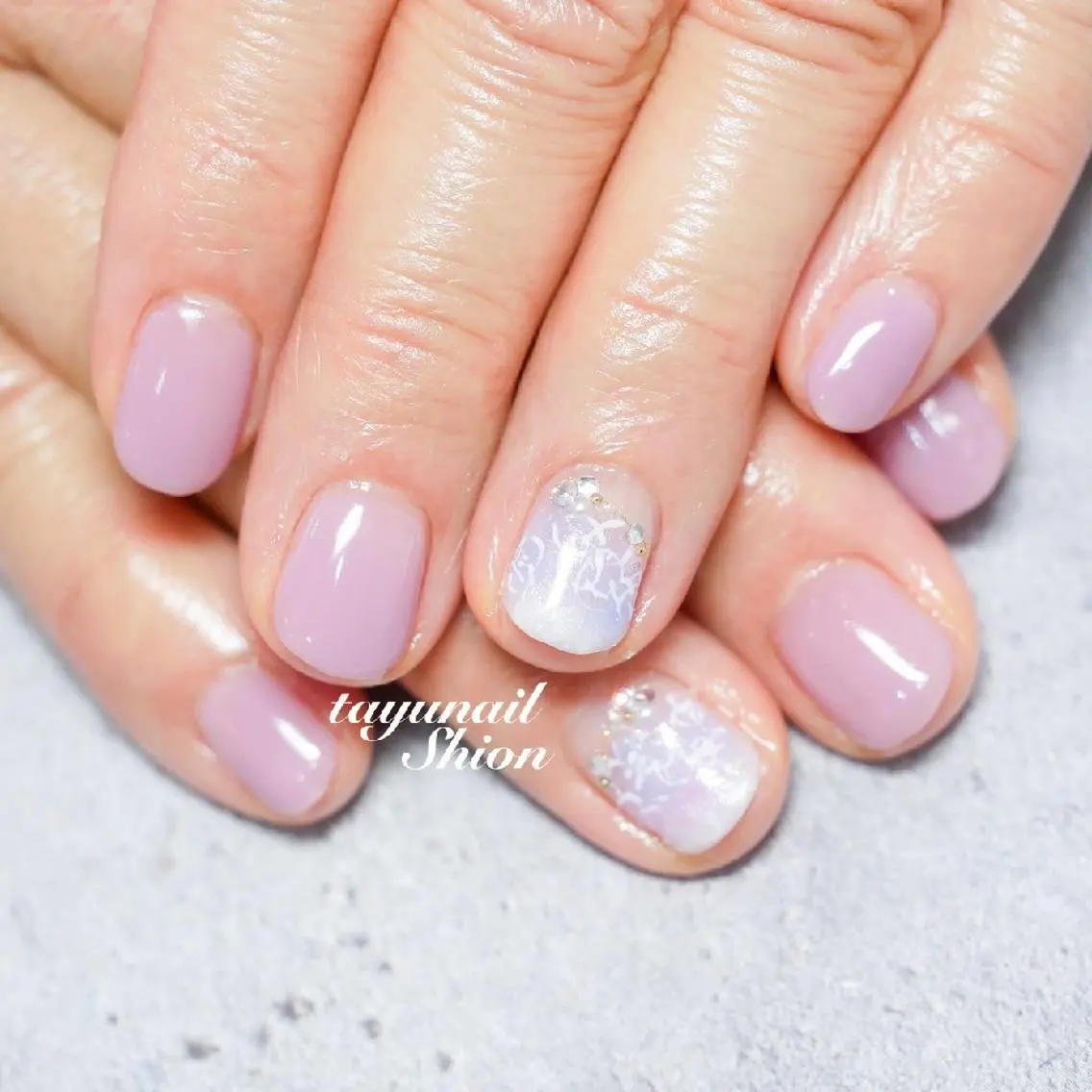 ネイル ブルー ジェルネイル パラジェル 夏ネイル ネイルサロン 【たゆnail】のネイルデザイン
