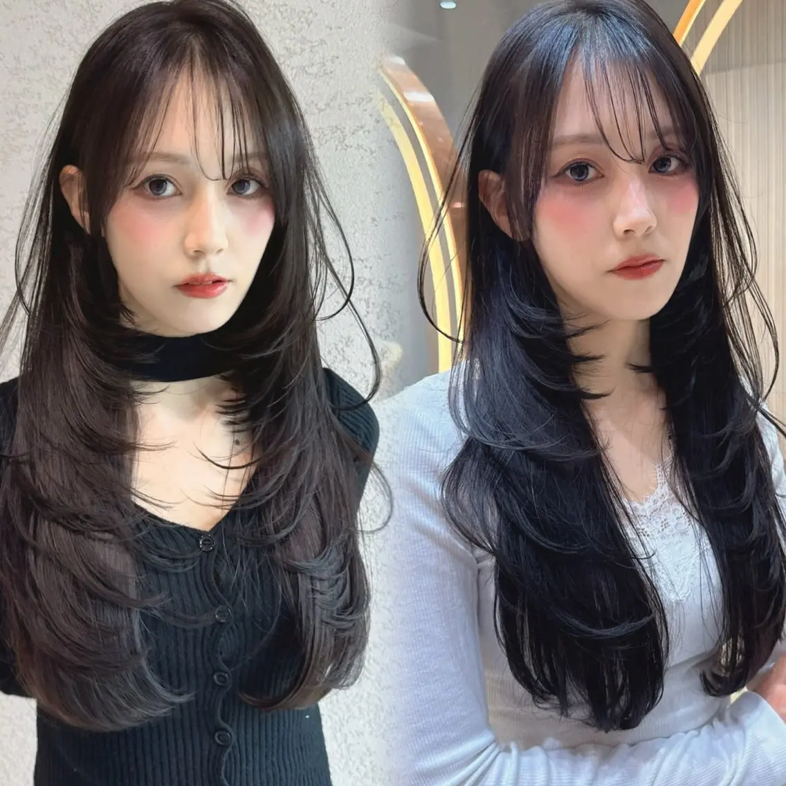 ロング カラー カット ヘアカラー トリートメント レイヤー/髪質改善 Lond ambreのヘアスタイル